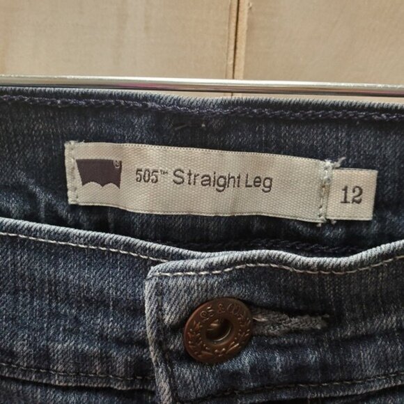 LEVI'S Straight Leg 505 Denim Jeans Size 12 - Picture 6 of 8